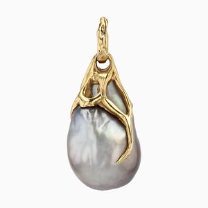 Pendentif Baroque Moderne en Or Jaune 18 Carats