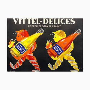 French Advertising Poster by André Roland for Vittel Delices, 1950s