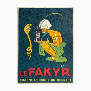 Poster pubblicitario di Michel Liebeaux per Le Fakyr, Francia, anni '20