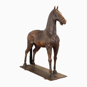Papier-Mâché Horse Figurine, Italy, 19th Century