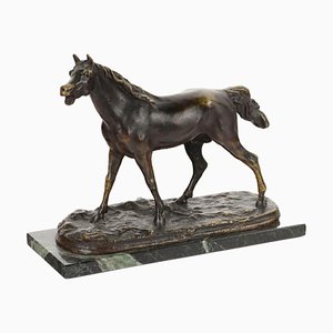 Figura de caballo antigua de bronce