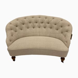 19th Century Swedish Upholstered Sofa in Linen
