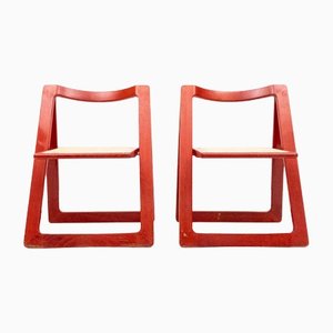 Model Trieste Folding Chairs attributed to Aldo Jacober & Pierangela Daniello for Bazzani, 1966, Set of 2
