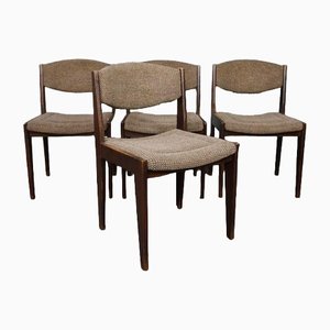 Vintage Wooden Dining Room Chairs, 1960s, Set of 4