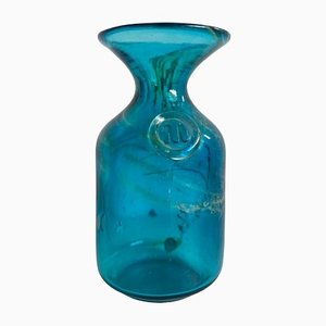 Maltese Emblem Green Art Carafe by by Michael Harris at the Mdina Glass Studio