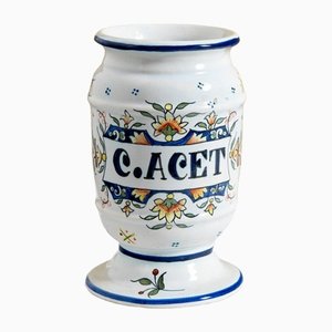 Vaso da farmacia Mid-Century in ceramica di Faenza