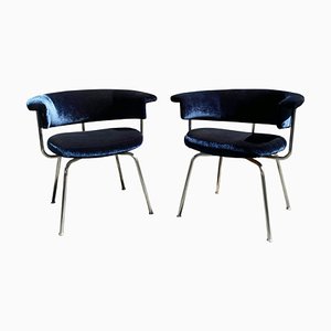 Black Dining Chairs in the style of Charlotte Perriand, Italy 1970s, Set of 2