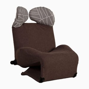 Brown Fabric Wink Armchair by Toshiyuki Kita for Cassina