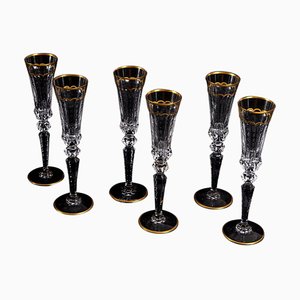 Champagne Flutes from Cristallerie Saint Louis, 1967, Set of 6