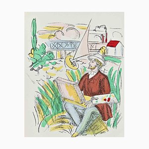 Raoul Dufy, Maler En Plein Air, 1920er, Lithographie