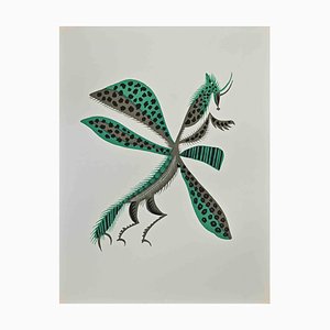 Jean Lurçat, Dragonfly, Woodcut, 1948