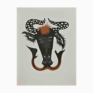Jean Lurçat, Bull, Woodcut, 1948