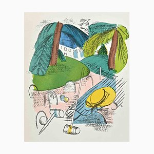 Raoul Dufy, paisaje, años 20, litografía