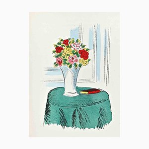 Raoul Dufy, Bodegón con jarrón de flores, años 20, Litografía