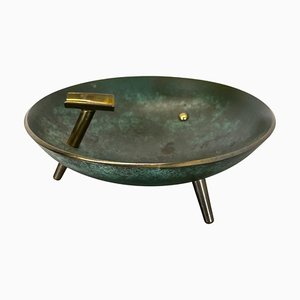 Vintage Austrian Auböck Style Tripod Brass Ashtray, 1950s