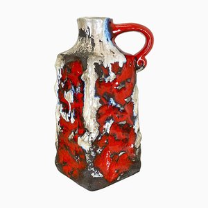 Vase Fat Lava en Céramique par Heinz Siery pour Carstens Tönnieshof, Allemagne, 1970s