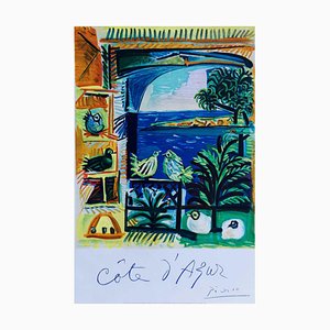 Affiche originale Pablo Picasso, Côte d'Azur, 1962