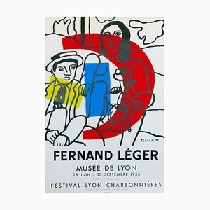 Affiche Lithographique Fernand Léger, Musée de Lyon, 1955