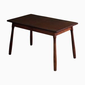 Scandinavian Modern Table in Beech with Club Legs by Arnold Madsen, 1940s