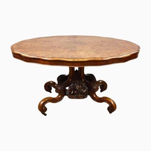 19th Century English Victorian Walnut Side Table, 1860s