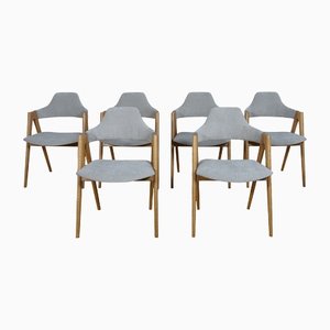 Chaises de Salle à Manger Compass par Kai Kristiansen pour Sva Møbler, 1960s, Set de 6