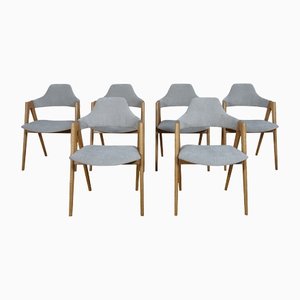 Compass Dining Chairs by Kai Kristiansen for Sva Møbler, 1960s, Set of 6