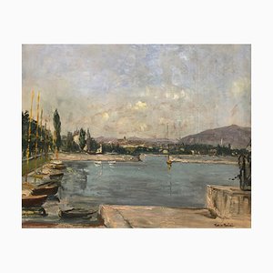 Tolia Beilin, La Rade à Genève, 1890s, Oil on Canvas