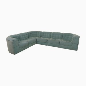 Modulares Vintage Sofa in Hellblau, 6er Set