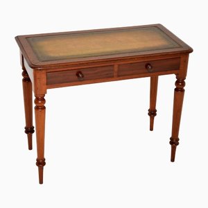 Antique Victorian Leather Top Writing Table or Desk, 1870