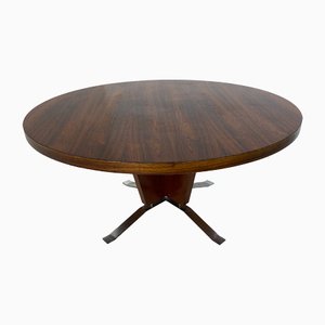 Art Deco Modernist Rosewood and Chromed Steel Coffee Table, 1930s
