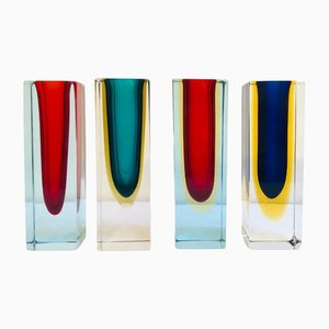 Murano Vases by Flavio Poli, 1970s, Set of 4