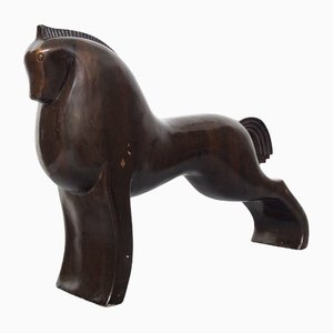 Wooden Horse Sculpture attributed to Gio Ponti, 1930s