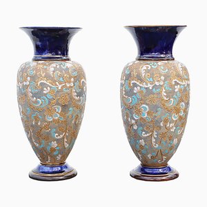 Antike Jugendstil Slater Vasen von Royal Doulton, 1920er, 2er Set