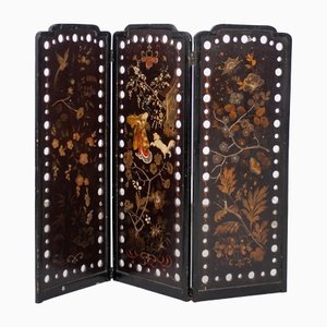 Antiker orientalischer Raumteiler aus Holz mit englischem Lack