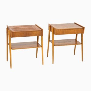 Teak Bedside Tables by Carlström, Sweden, 1960s, Set of 2