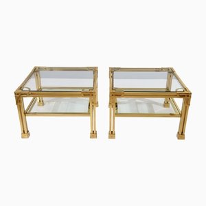 Hollywood Regency Gilded Coffee Tables, 1980s, Set of 2
