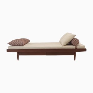 Teak Daybed with Hermes Cushions and Bolster, 1960s