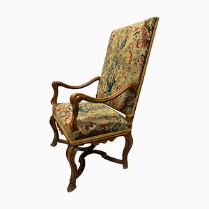 William & Mary Armchair Covered in a Fine Needlepoint Tapestry, 1700s