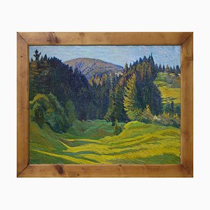 Summer Landscape, 1920s, Oil on Canvas, Framed