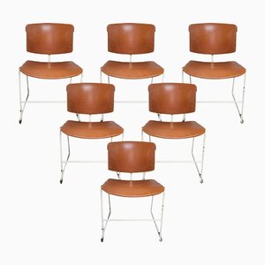 Mid-Century Stacking Chairs by Max Stacker for Steelcase, 1970s, Set of 6