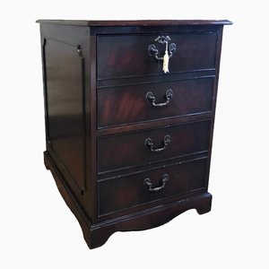 Antique Georgian Style Filing Cabinet with 2-Drawers & Key