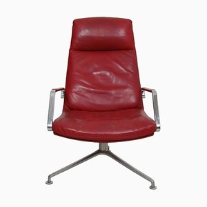 Lounge Chair in Red Leather by Jørgen Kastholm, 1990s