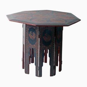 Early 20th Century Red Lacquer Nepal Table, 1960s