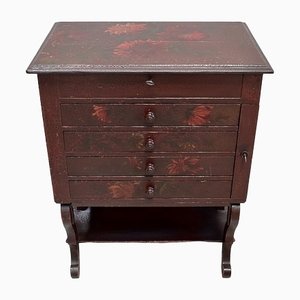 Small Chest of Drawers in Pine and Cracked Varnish, 1920s