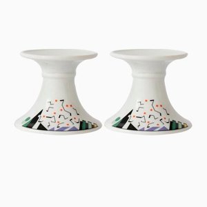 Postmodern Porcelain Candleholders from Seltmann Weiden, 1980s, Set of 2