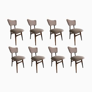 20th Century Cream Boucle Dining Chairs, Europe, 1960s, Set of 8
