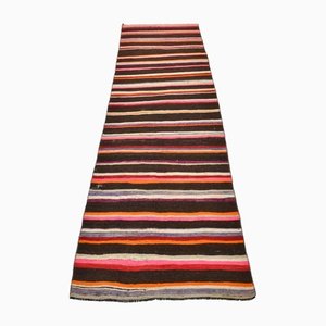 Tapis de Couloir Kilim à Fines Rayures, Turquie, 1960s