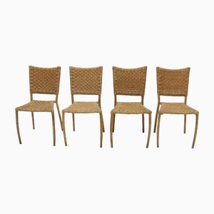 Bamboo and Rope Dining Chairs from Pols Potten, 1990s, Set of 4