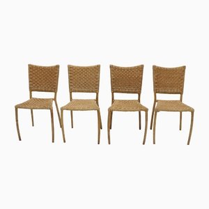 Bamboo and Rope Dining Chairs from Pols Potten, 1990s, Set of 4