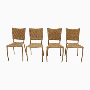 Esszimmerstühle aus Bambus & Seil von Pols Potten, 1990er, 4er Set